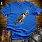 Vintage Cigar Peregrine Falcon T-Shirt Royal Blue | Vintage Cigar Bird Lover Gift Tee