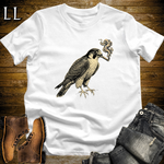 Vintage Cigar Peregrine Falcon T-Shirt White | Vintage Cigar Bird Lover Gift Tee