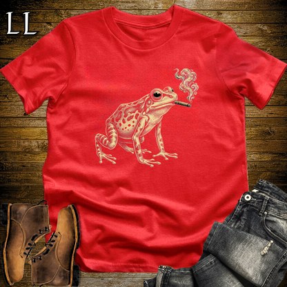 Vintage Cigar Poison Dart Frog T-Shirt Red | Funny Animal Cigar Gift Tee
