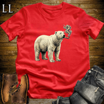 Vintage Cigar Polar Bear T-Shirt Red | Funny Animal Shirt