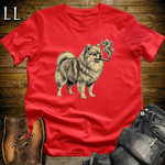Vintage Cigar Pomeranian T-Shirt Red | Cigar Dog Lover Gift Tee