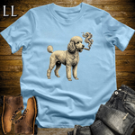 Vintage Cigar Poodle T-Shirt Light Blue | Vintage Cigar Lover Tee