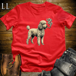 Vintage Cigar Poodle T-Shirt Red | Vintage Cigar Lover Tee