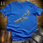 Vintage Cigar Praying Mantis T-Shirt Royal | Funny Cigar Bug Tee