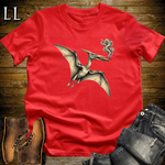 Vintage Cigar Pteranodon T-Shirt Red | Dinosaur Lover Gift Tee