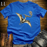 Vintage Cigar Pteranodon T-Shirt Royal Blue | Dinosaur Lover Gift Tee