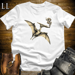 Vintage Cigar Pteranodon T-Shirt White | Dinosaur Lover Gift Tee