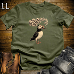 Vintage Cigar Puffin T-Shirt Military Green | Cigar Puffin Graphic Tee
