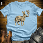 Vintage Cigar Rabbit T-Shirt Light Blue | Vintage Cigar Lover Gift Tee