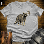 Vintage Cigar Raccoon T-Shirt Sport Grey | Vintage Cigar Lover Tee