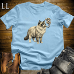 Vintage Cigar Ragdoll Cat T-Shirt Light Blue | Cat Lover Gift