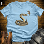 Vintage Cigar Rattlesnake T-Shirt Light Blue | Reptile Lover Cigar Gift Tee