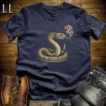 Vintage Cigar Rattlesnake T-Shirt Navy | Reptile Lover Cigar Gift Tee