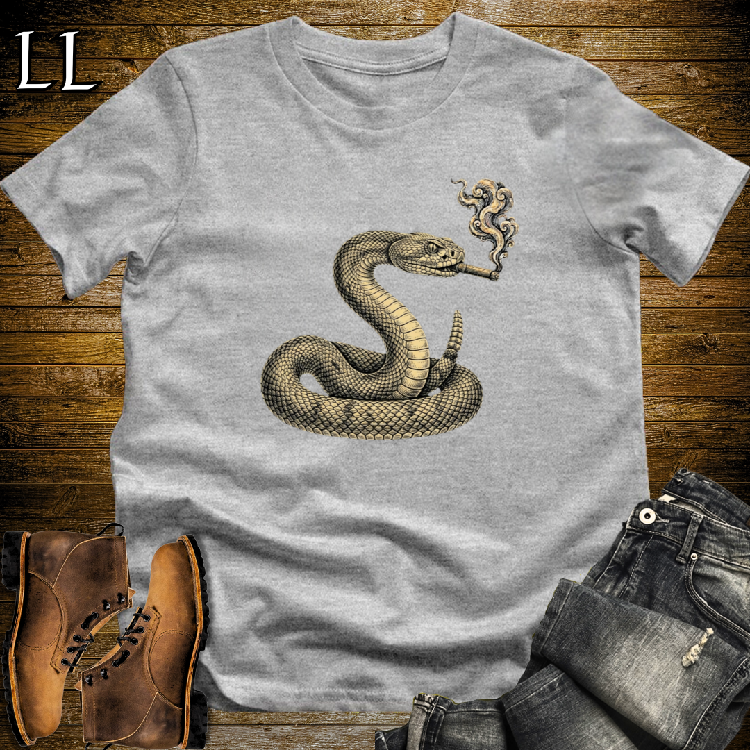 Vintage Cigar Rattlesnake T-Shirt Sport Grey | Reptile Lover Cigar Gift Tee