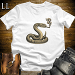 Vintage Cigar Rattlesnake T-Shirt White | Reptile Lover Cigar Gift Tee