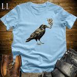 Vintage Cigar Raven T-Shirt Light Blue | Cigar Lover Gift Tee