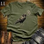 Vintage Cigar Raven T-Shirt Military Green | Cigar Lover Gift Tee