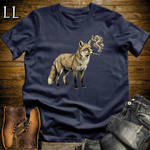 Vintage Cigar Red Fox T-Shirt Navy | Vintage Cigar Lover Tee