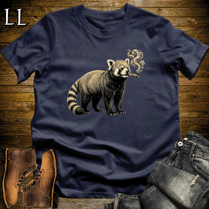 Vintage Cigar Red Panda T-Shirt Navy | Cigar Lover Gift Tee