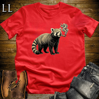 Vintage Cigar Red Panda T-Shirt Red | Cigar Lover Gift Tee