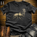 Vintage Cigar Rhino Beetle T-Shirt Black | Cigar Rhino Beetle Tee