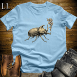 Vintage Cigar Rhino Beetle T-Shirt Light Blue | Cigar Rhino Beetle Tee