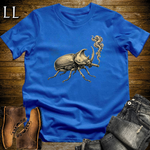 Vintage Cigar Rhino Beetle T-Shirt Royal Blue | Cigar Rhino Beetle Tee