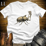Vintage Cigar Rhino Beetle T-Shirt White | Cigar Rhino Beetle Tee