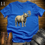Vintage Cigar Rhino T-Shirt Royal Blue | Cigar Lover Gift Tee