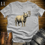 Vintage Cigar Rhino T-Shirt Sport Grey | Cigar Lover Gift Tee