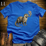 Vintage Cigar River Otter T-Shirt Royal Blue | Cigar Lover Gift Tee