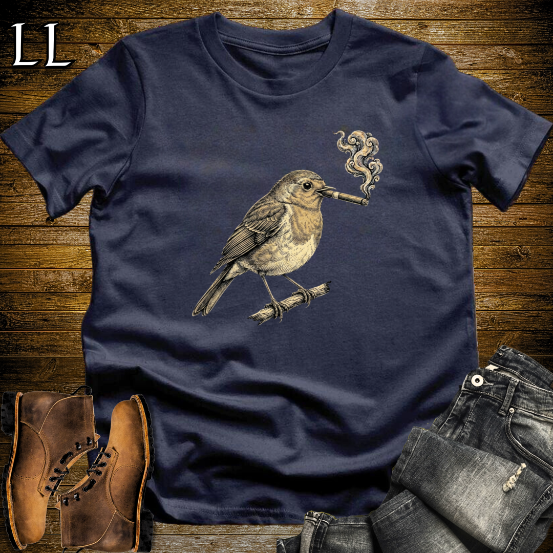 Vintage Cigar Robin T-Shirt Navy | Cigar Robin Graphic Tee