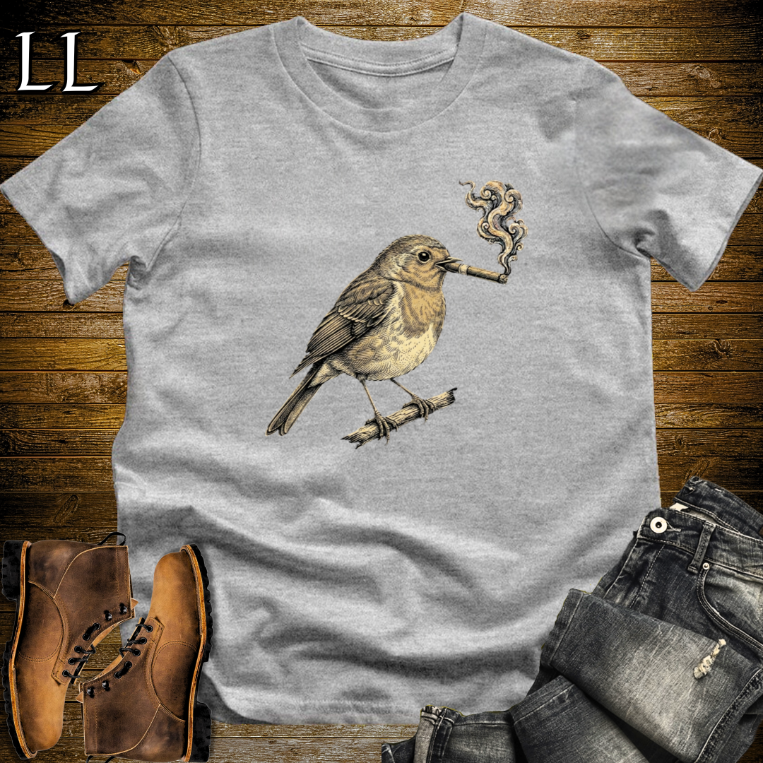 Vintage Cigar Robin T-Shirt Sport Grey | Cigar Robin Graphic Tee