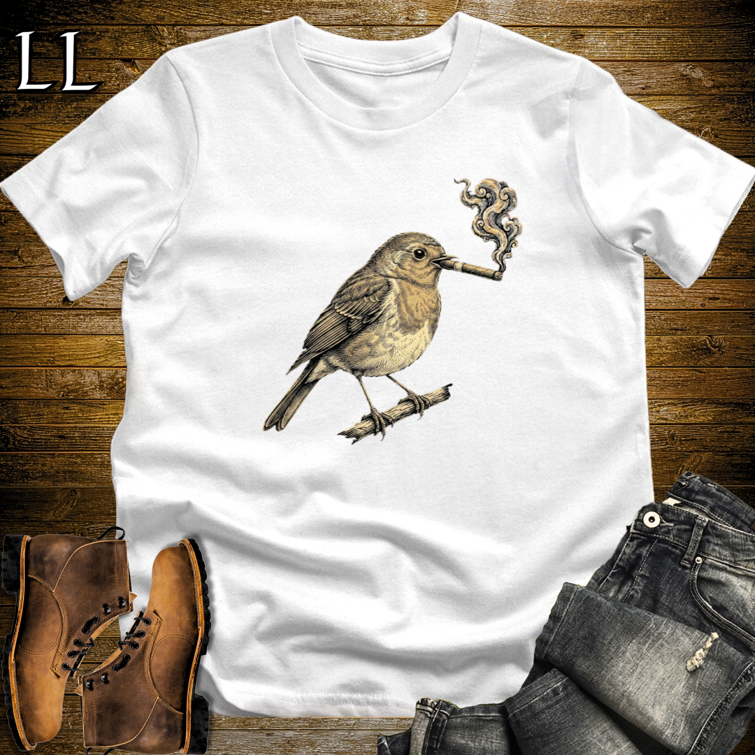 Vintage Cigar Robin T-Shirt White | Cigar Robin Graphic Tee