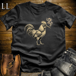 Vintage Cigar Rooster T-Shirt Black | Funny Animal Cigar Tee