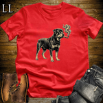 Vintage Cigar Rottweiler T-Shirt Red | Dog Lover Cigar Tee