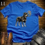 Vintage Cigar Rottweiler T-Shirt Royal Blue | Dog Lover Cigar Tee