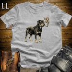 Vintage Cigar Rottweiler T-Shirt Sport Grey | Dog Lover Cigar Tee
