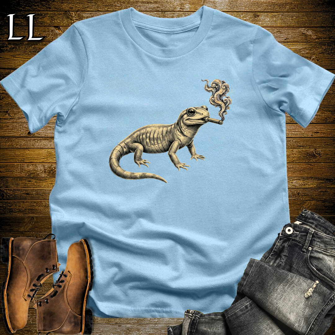 Vintage Cigar Salamander T-Shirt Light Blue | Cigar Salamander Tee