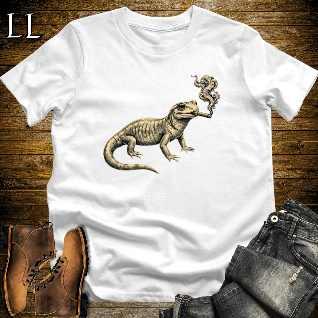 Vintage Cigar Salamander T-Shirt White | Cigar Salamander Tee