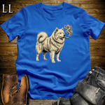 Vintage Cigar Samoyed T-Shirt Royal Blue | Dog Lover Tee