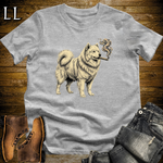 Vintage Cigar Samoyed T-Shirt Sport Grey | Dog Lover Tee