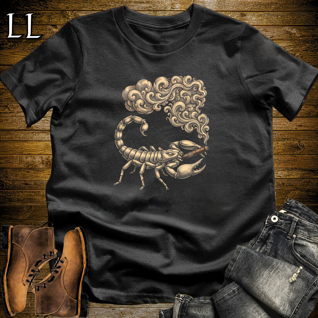 Vintage Cigar Scorpion T-Shirt Black | Cigar Lover Gift Tee