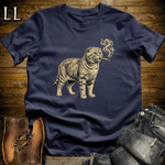 Vintage Cigar Scottish Fold T-Shirt Navy | Cat Lover Cigar Tee