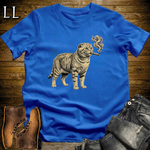 Vintage Cigar Scottish Fold T-Shirt Royal Blue | Cat Lover Cigar Tee