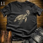 Vintage Cigar Sea Turtle T-Shirt Black | Cigar Sea Turtle Tee