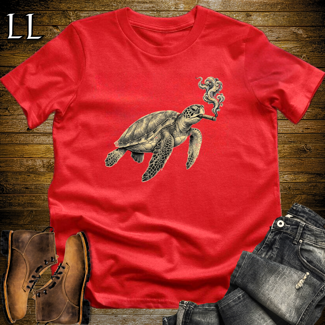 Vintage Cigar Sea Turtle T-Shirt Red | Cigar Sea Turtle Tee