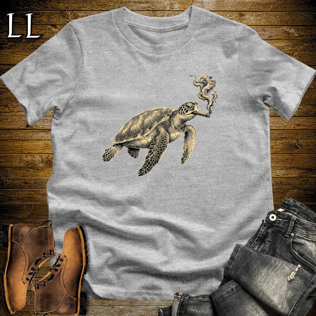 Vintage Cigar Sea Turtle T-Shirt Sport Grey | Cigar Sea Turtle Tee