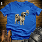 Vintage Cigar Shih Tzu T-Shirt Royal Blue | Dog Lover Gift Tee