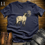 Vintage Cigar Siamese Cat T-Shirt Navy | Cigar Siamese Cat Tee